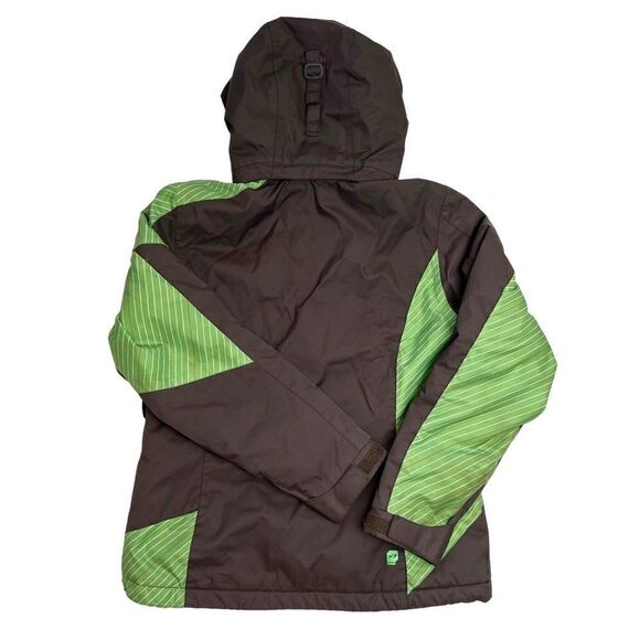 ORAGE Women’s Sofia Sz M Jacket Winter Sports Ski Snowboard Brown Green Hooded - Picture 13 of 13